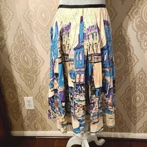 Ideology cityscape circle skirt size 4